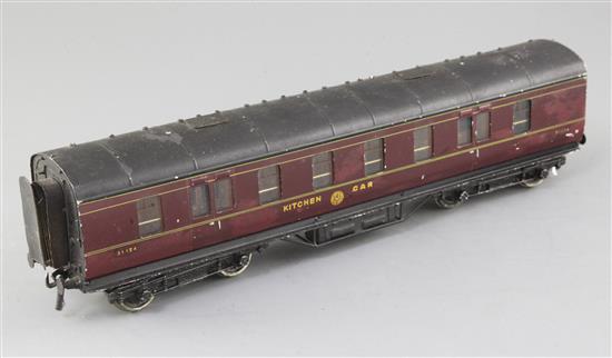 An Exley LMS kitchen car, no. 31124, in crimson